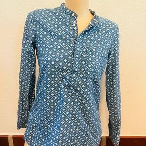 Madewell Blue and White Patterned Shirt